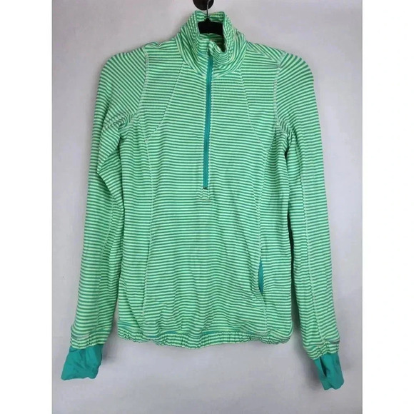 Lululemon Forthright Green Jacket 1/4 Zip size 4. - Picture 1 of 10